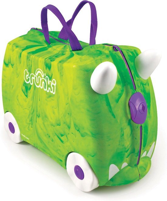Trunki Ride-On Trunkisaurus Rex Kinderkoffer - 46 cm - Groen