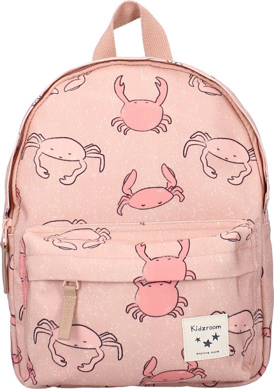 Kidzroom Paris Full of Wonders Rugzak - Rugtas Meisje Kind - Roze - Krab - 5.7L