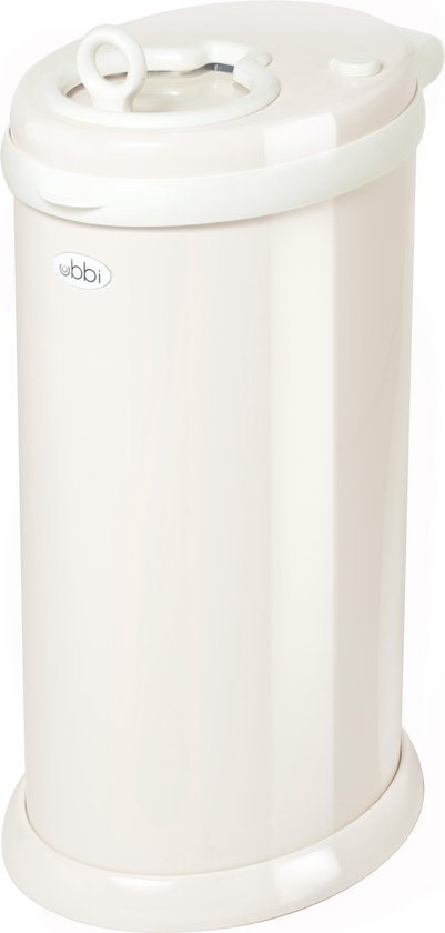 Ubbi - Luieremmer - Ivoor - Metaal - Geurloos - Geen navulcassettes nodig - Zand/Beige
