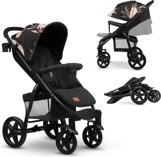 Lionelo Annet Plus 2 in 1 Kinderwagen – Verstelbaar & Inklapbaar – XXL Zonnescherm – EVA Wielen – Inclusief Accessoires – Tot 22 kg – Vanaf 0 Maanden
