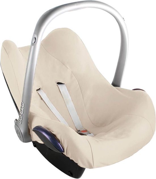 Maxi Cosi hoes Pebble Cabriofix Citi - Autostoelhoes Groep 0 - Zacht Katoen - Met Waterdichte Voering ter Bescherming van je Autostoel - Perfecte Pasvorm - Combineer met de Bijpassende Ukje Zonnekap Voetenzak en Gordelbeschermer - Zand Luipaard