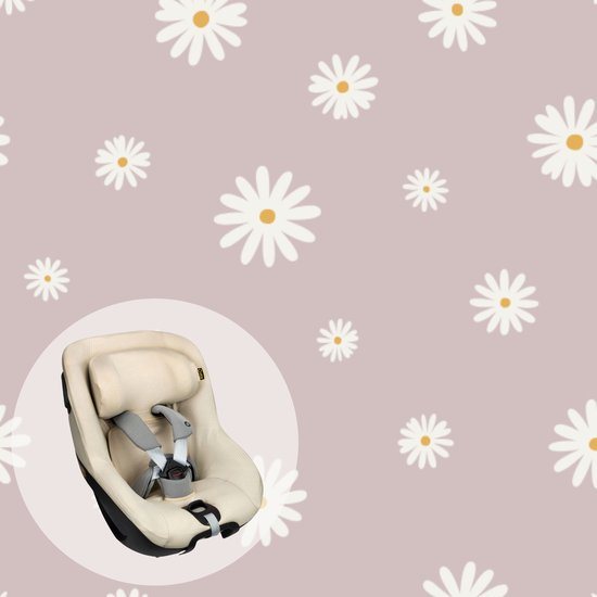 Autostoelhoes Geschikt voor Maxi Cosi Pearl 360 -Maxi Cosi Hoes Groep 0-1 - Zacht Katoen - Perfecte Pasvorm - Beige wafel
