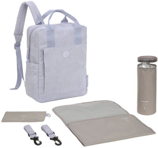 Lässig luiertas Green Label Vividal Backpack rugzak Cord lilac