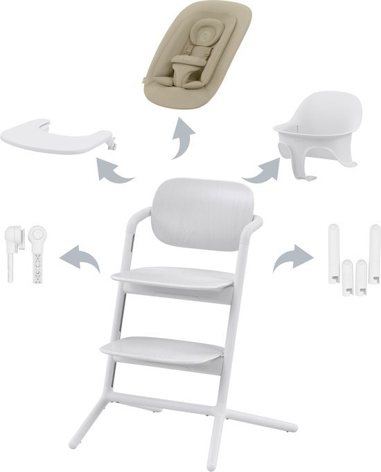 Cybex Lemo - Kinderstoel - 4 in 1 Set - All White