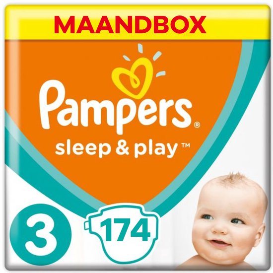 Pampers - Baby Dry - Maat 3 - Maandbox - 174 stuks - 6/10KG