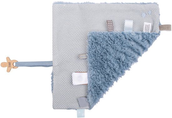 Baby Knuffeldoekje - Speendoekje 100% biologisch katoen - Comfortdoekje 25 x 25cm - Fresh Blue - Blauw - Snoozebaby