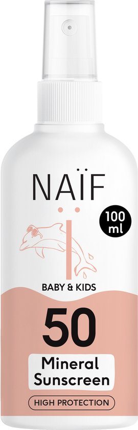 Naïf - Minerale Zonnebrand spray - Baby's & Kinderen - SPF50 - 100ml