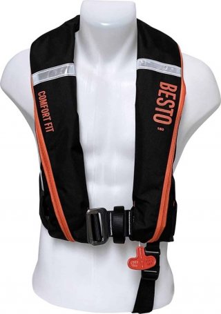 Besto Comfort fit 180N reddingsvest - zwart/oranje