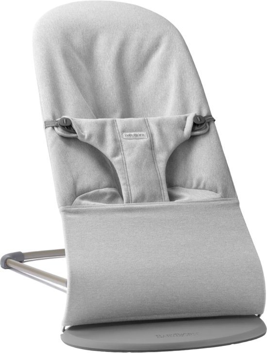 BabyBjörn Wipstoel Bliss - Geweven mélange - Lichtgrijs - Ergonomisch - Verstelbaar - Inklapbaar
