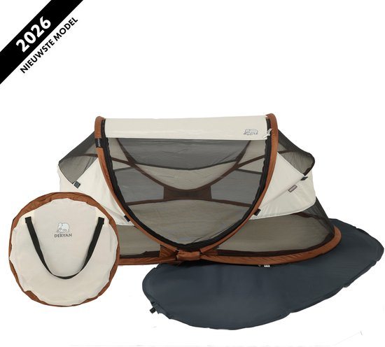 Deryan Baby Luxe Campingbedje – Inclusief zelfopblaasbare matras - Sand