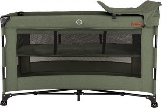 Novi Baby Nora Luxe Campingbed - Groen/Zwart - reisbedje -Inclusief bodemverhoger - Inclusief verschoonblad - Inclusief transporttas