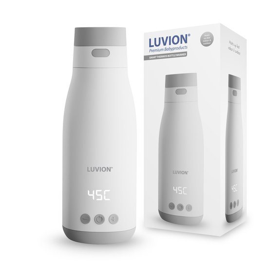 LUVION® Thermosfles Flessenwarmer - Draagbare Flesverwarmer voor onderweg én thuis - Draadloos te gebruiken om je melk op temperatuur te houden of krijgen