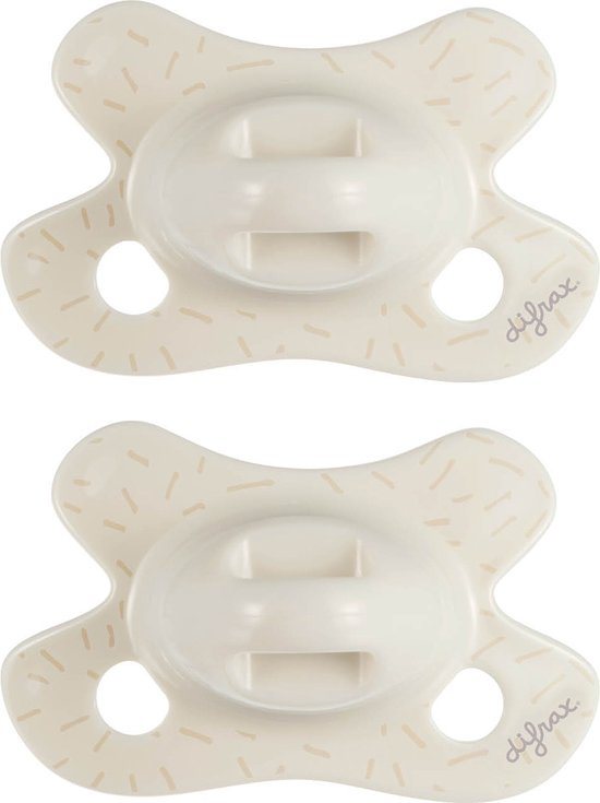 Difrax Natural Fopspeen - Newborn - Wit - 2 Stuks