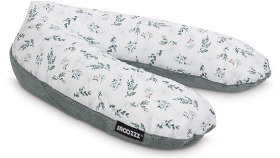 Snoozzz Voedingskussen Premium Kwaliteit - 185 cm – Microparel Vulling – Luxe Draagtas – Wasbare Hoes - Teddy Natur