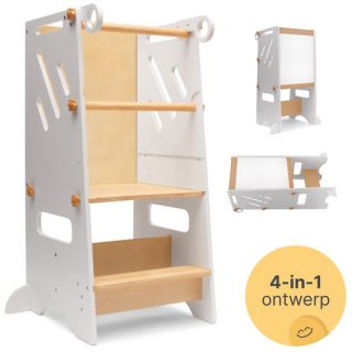 Eduvate Leertoren - Leertoren Opvouwbaar - Learning Tower - Leertoren Keukenhulp - Montessori Leertoren - Kindertrap