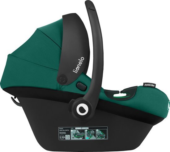 Lionelo Astrid i-Size Autostoel – ADAC 5-sterren – 40-87 cm – RWF – Memory Foam – Verstelbare hoofdsteun (7 cm) – Holmbergs gordels – Compatibel met ISOFIX-base & kinderwagen – i-Size norm – Licht & veilig