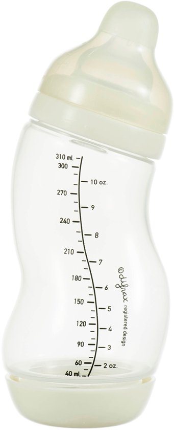 Difrax Brede S-fles - 310 ml - Crème - Anti Colic tegen krampjes
