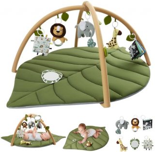 Bolke -Speelmat Baby & Speelkleed Baby – Luxe Babygym met 6 Afneembare Speeltjes | Veilig & Comfortabel