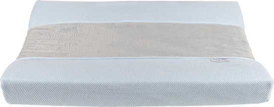 Baby's Only Gebreide baby aankleedkussenhoes - Waskussenhoes - Overtrek verzorgingskussen Classic - Poederblauw - 45x70 cm