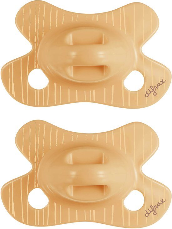 Difrax Natural Fopspeen - Newborn - Geel - 2 Stuks