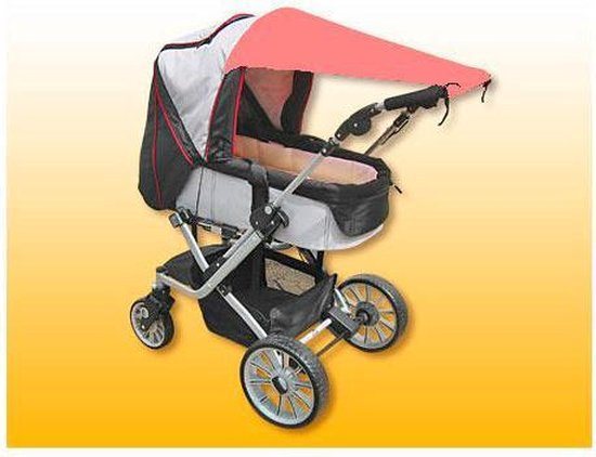 Eisbärchen- zonnescherm kinderwagen/buggy - Met UV bescherming 50+ - Kleur ROZE