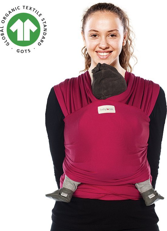 Babylonia TRICOT SLEN ORGANIC Draagdoek Baby - 500 cm - Hot Fuschia