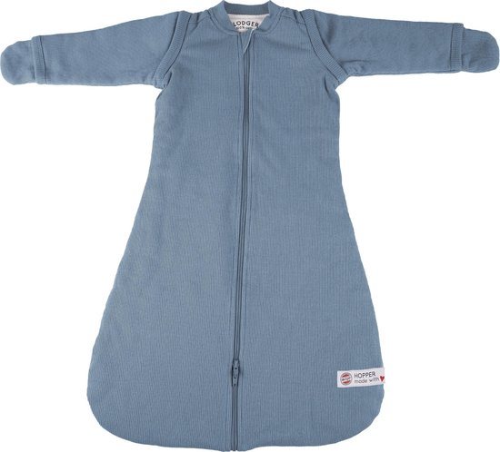 Lodger - Slaapzak winter maat 50 aanbieding - autostoel geschikt - blauw - afritsbaar