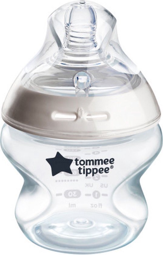 Tommee Tippee Natural Start Babyfles - set van 1 x 150ml baby fles - Lage toevoersnelheid 0m+