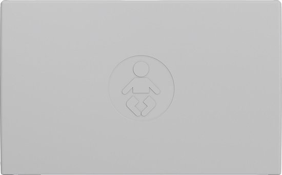 Foundations 300-EH Elements baby verschoontafel van kunststof in grijs – opklapbaar met wandmontage incl. dispenser