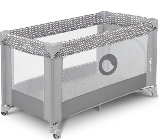 Campingbedje 3 in 1 - Baby Bed / Inklapbare Box / Reisbedje - 60x120 cm - 0-36 maanden / tot 15 kg - MET comfort MATRAS - Zij-ingang met rits - Wielen - Transporttas - Lionelo Stefi Babybed Babybox Ledikant