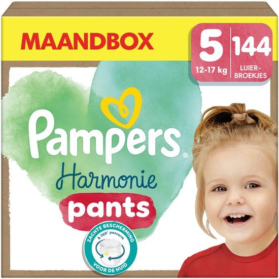Pampers Harmonie Pants Maat 5, 144 Luierbroekjes, 12kg-17kg