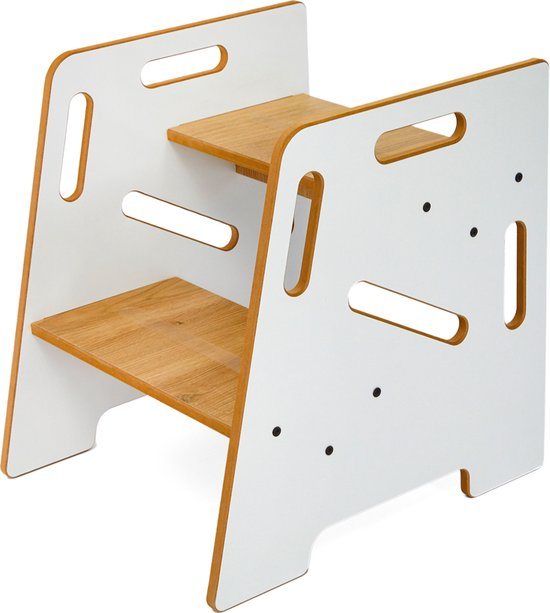 Minera Opstapjes Montessori - Leertoren - Learning Tower - keukentoren - hout WC Krukje - Antislip Opstapje - Leertoren kids - Toilet Krukje - krukje