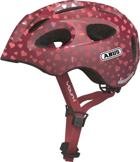 Abus Youn-I Fietshelm - Maat  S (48-54 cm) - cherry heart