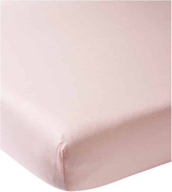 Meyco Baby Uni hoeslaken ledikant - light pink - 60x120cm