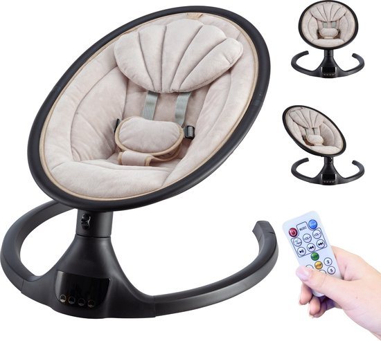 X Adventure Wipstoel Elektrisch Rocco / Schommelstoel Met Bluetoothfunctie & Afstandsbediening- Velvet Nougat