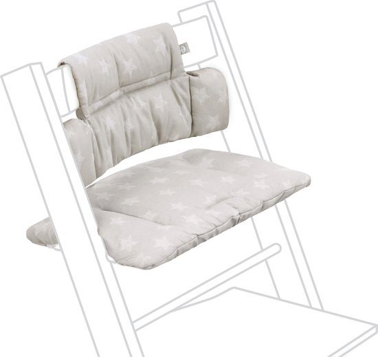 Tripp Trapp Klassiek kussen, Star Silver - Combineer met de Tripp Trapp stoelvoor ondersteuning en comfort - Machinewasbaar - Past op alle Tripp Trapp stoelen
