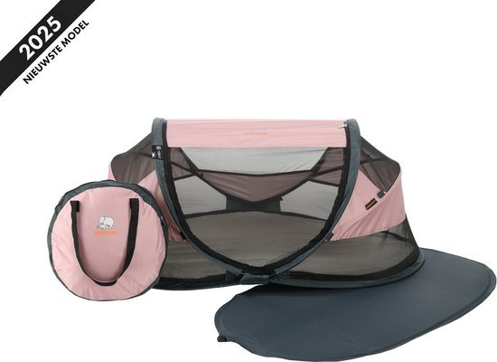 Deryan Baby Luxe Campingbedje – Inclusief zelfopblaasbare matras - Rose