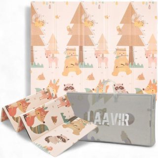 Laavir Opvouwbare Baby Speelmat 200x150 cm - Dubbelzijdig - Waterafstotend
