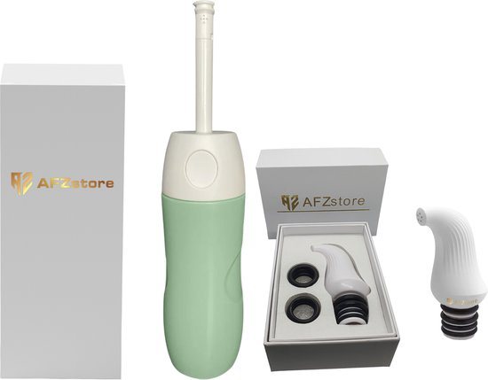 Bidet- Peri Bottle - Handdouche - Bidet Handdouche - Bidet Wc - bidet sproeier - postpartum - mobiele bidet - Combie - 1 Draagbaar bidet type 3 groen - 1 Mini Draagbaar Bidet wit type 1