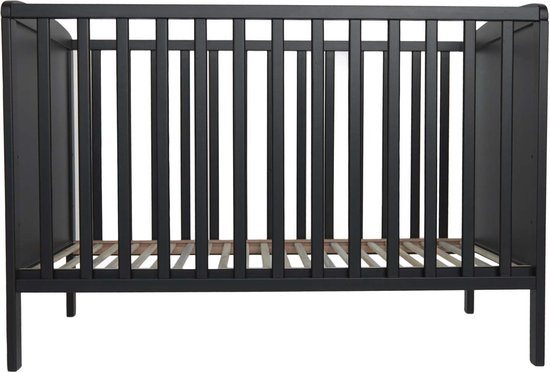 Prénatal Ledikant Skye - Babybed - Babybedje met Platte Spijlen - 60x120 cm - Exclusief Matras - Zwart