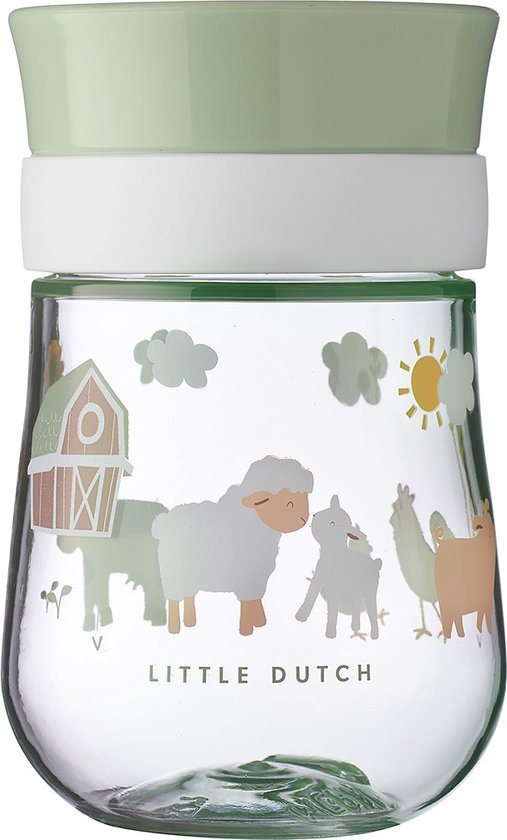 Mepal Mio 360° oefenbeker Little Dutch - 300 ml - Makkelijk vast te houden - Kinderservies - Little Farm