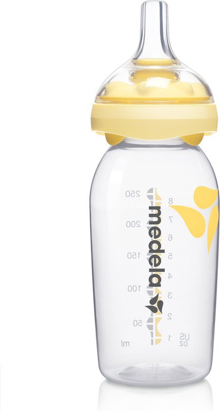 Medela Calma speen voor fles | Flesspeen voor gebruik met de opvangflessen van Medela | Zonder BPA | Ventilatiesysteem | 250 ml