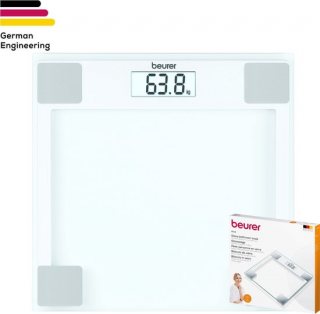 Beurer GS 14 Personenweegschaal - Digitaal - Weegschaal tot 150 kg - Doorzichtig Veiligheidsglas - Ultra dun (20 mm) design - Makkelijk Afleesbaar LCD display - Schakelt Automatisch aan & uit