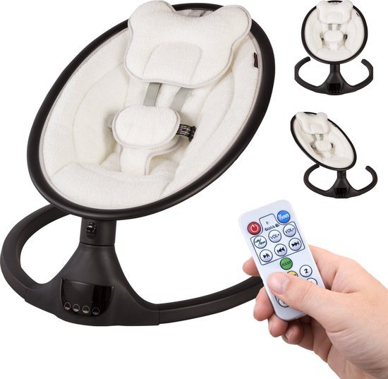 X Adventure Wipstoel Elektrisch Rocco / Schommelstoel Met Bluetoothfunctie & Afstandsbediening- Teddy Cream