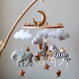 Fay&May® Boxmobiel Safari – Vilt – 100 % Handgemaakt – No Plastic