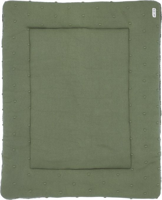 Meyco Baby Mini Knots boxkleed - forest green - 77x97cm