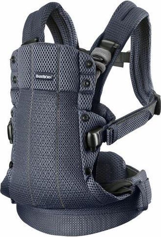 BabyBjörn Draagzak Harmony - 3D Mesh - Antraciet - Buikdrager - Rugdrager – Ergonomisch – Zachte details