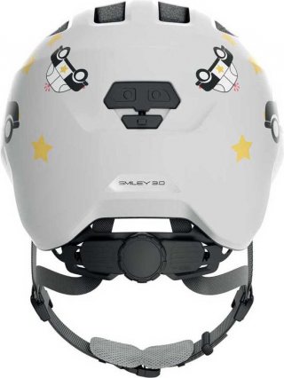 ABUS kinderhelm Smiley 3.0 - fietshelm met diepe pasvorm, kindvriendelijke ontwerpen en ruimte voor een vlecht - voor meisjes en jongens - grijs met auto-patroon, maat M