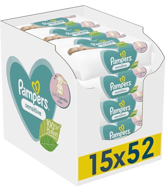 Pampers - Sensitive - Billendoekjes - 780 doekjes - 15 x 52