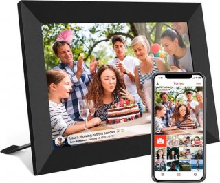 Digitale Fotolijst met Wifi en Frameo App - 10.1 inch - Fotokader - HD + Display - IPS Touchscreen - 16GB - Zwart